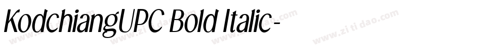 KodchiangUPC Bold Italic字体转换